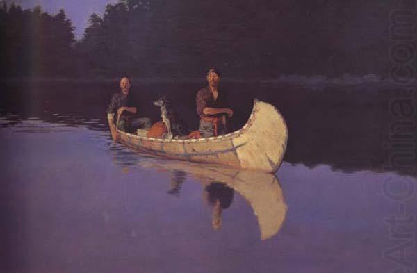 Frederic Remington Evening on a Canadian Lake (mk43) china oil painting image